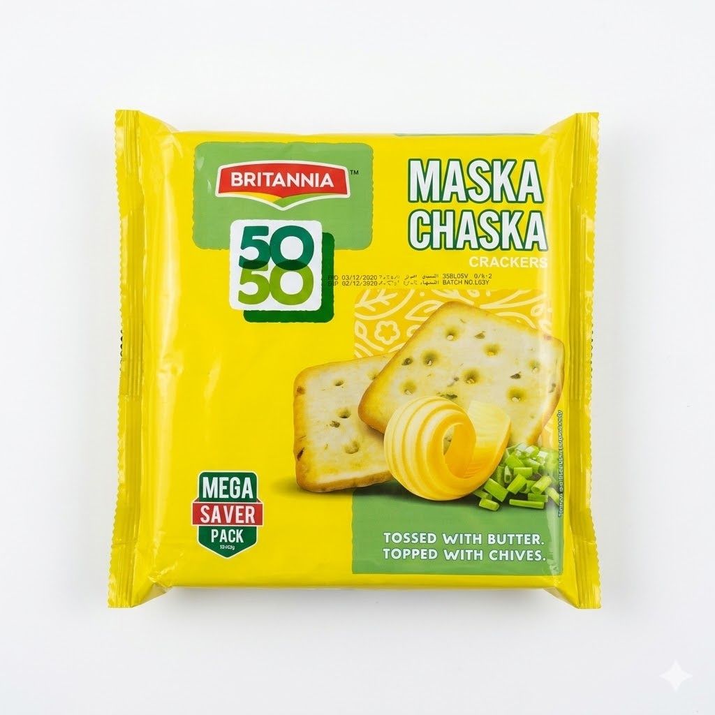 بريتانيا 50-50 ماسكا تشاسكا كراكرز، 620 غرام