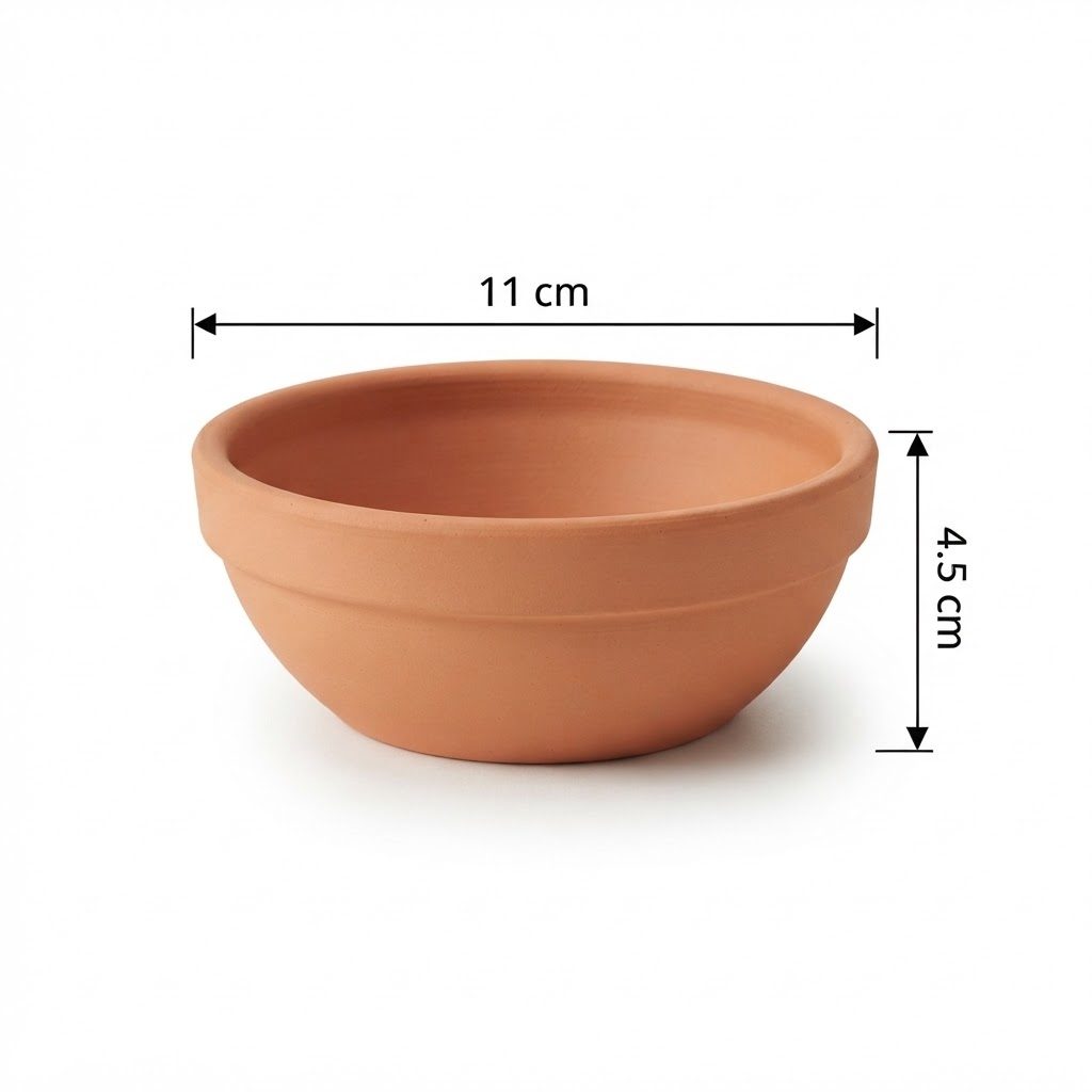 طقم أوعية سيراميك (11 × 4.5 سم، بني، 3 قطع) 2