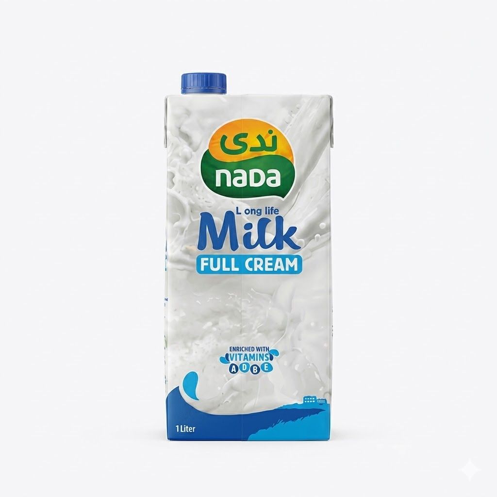 حليب ندى كامل الدسم طويل الأجل، 1 لتر