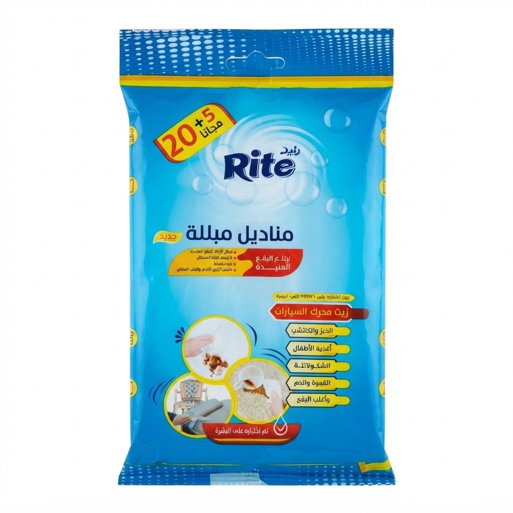مناديل "ريد" (Raid) المبللة لإزالة البقع (عبوة تحتوي على 20 منديلًا + 5 مجانًا)