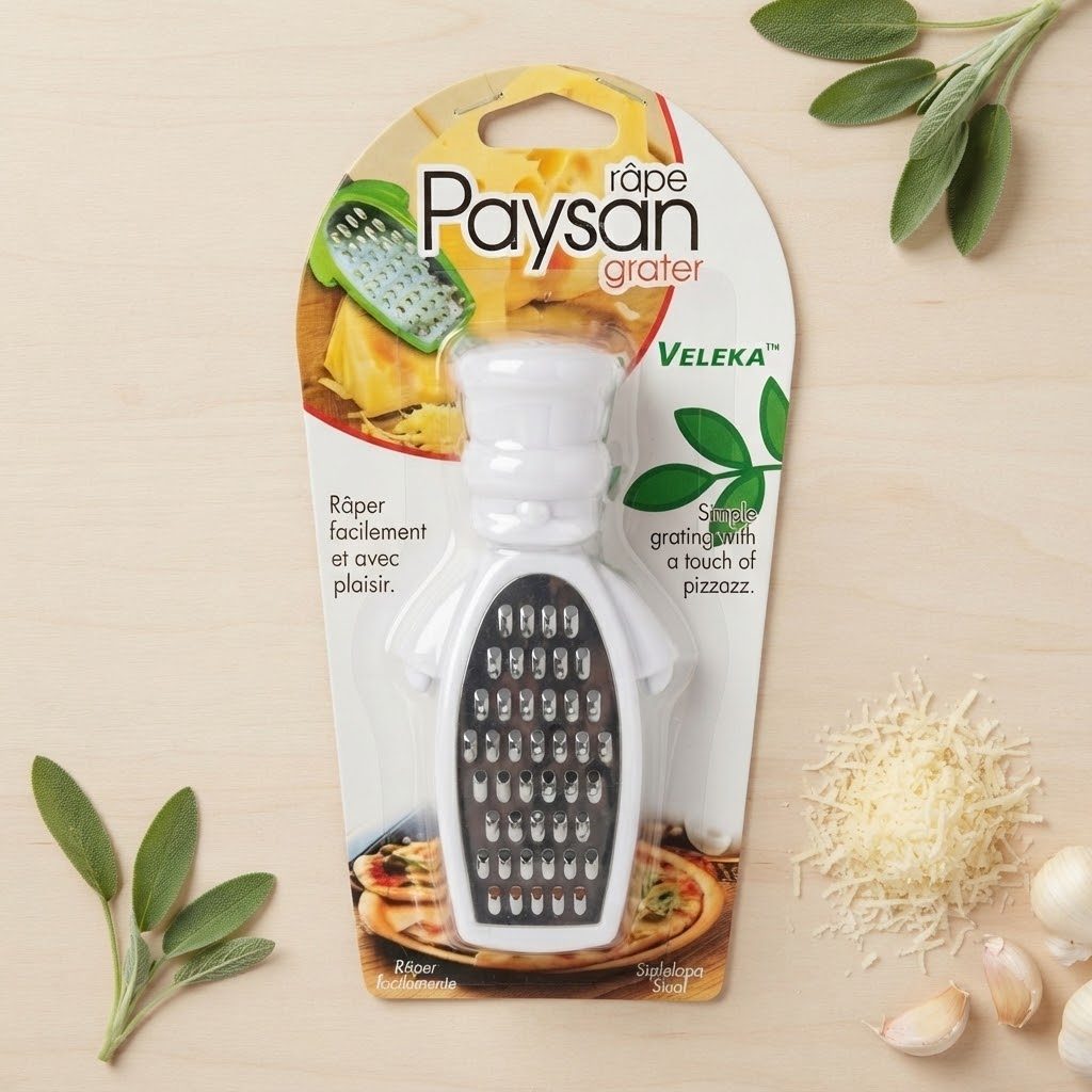 مبشرة جبن وطعام من الفولاذ المقاوم للصدأ بتصميم على شكل طاهٍ من "فيليكا بيزان" (Veleka Paysan) 2