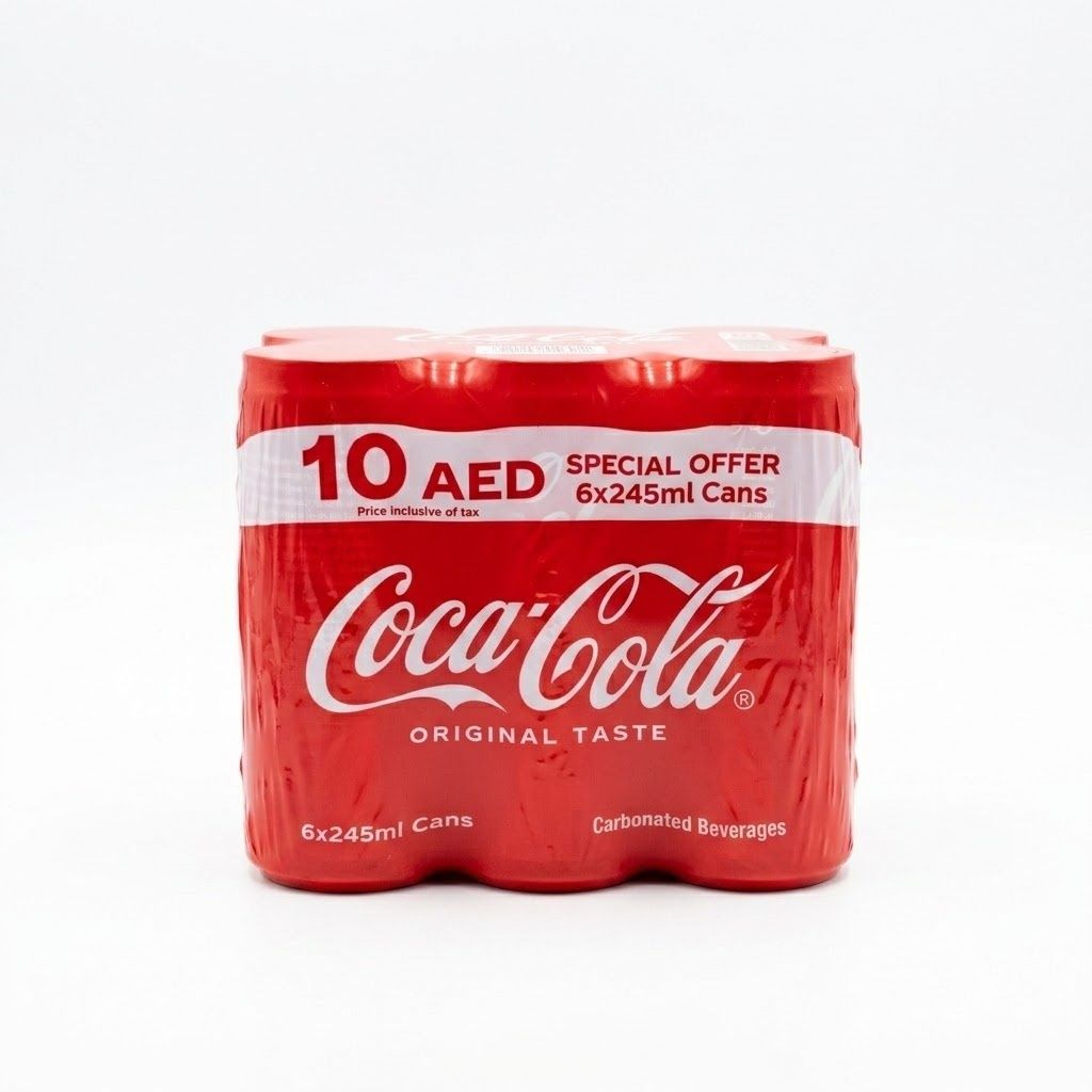 Coca-Cola Original Taste Carbonated Beverage 6 x 245ml