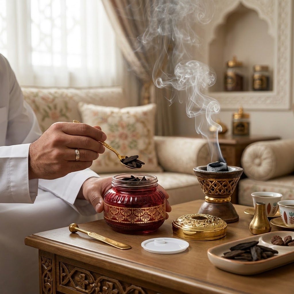 وعاء بخور زجاجي أحمر مزخرف بحواف ذهبية (160 مل) 3