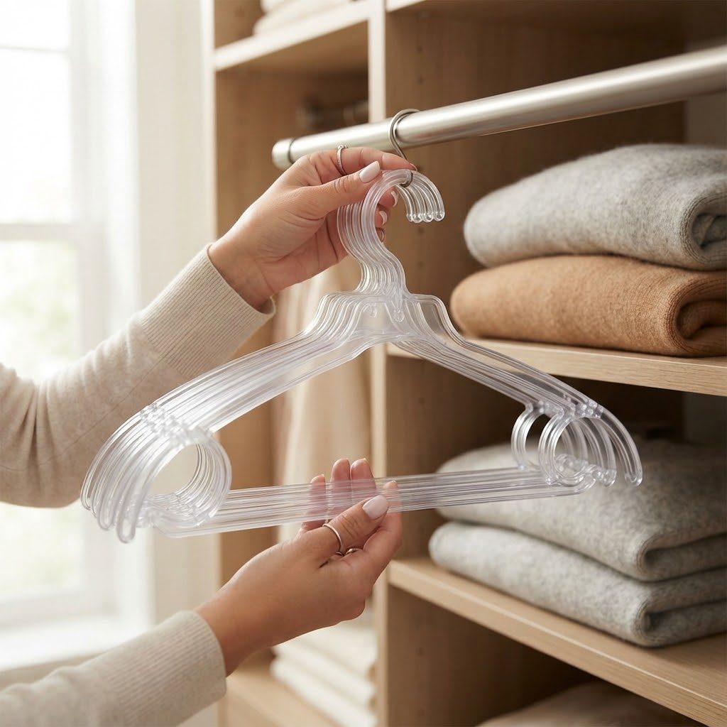 طقم علاقات ملابس "Home Neat" لا تترك أثراً (39 سم، شفاف، 4 قطع) 3
