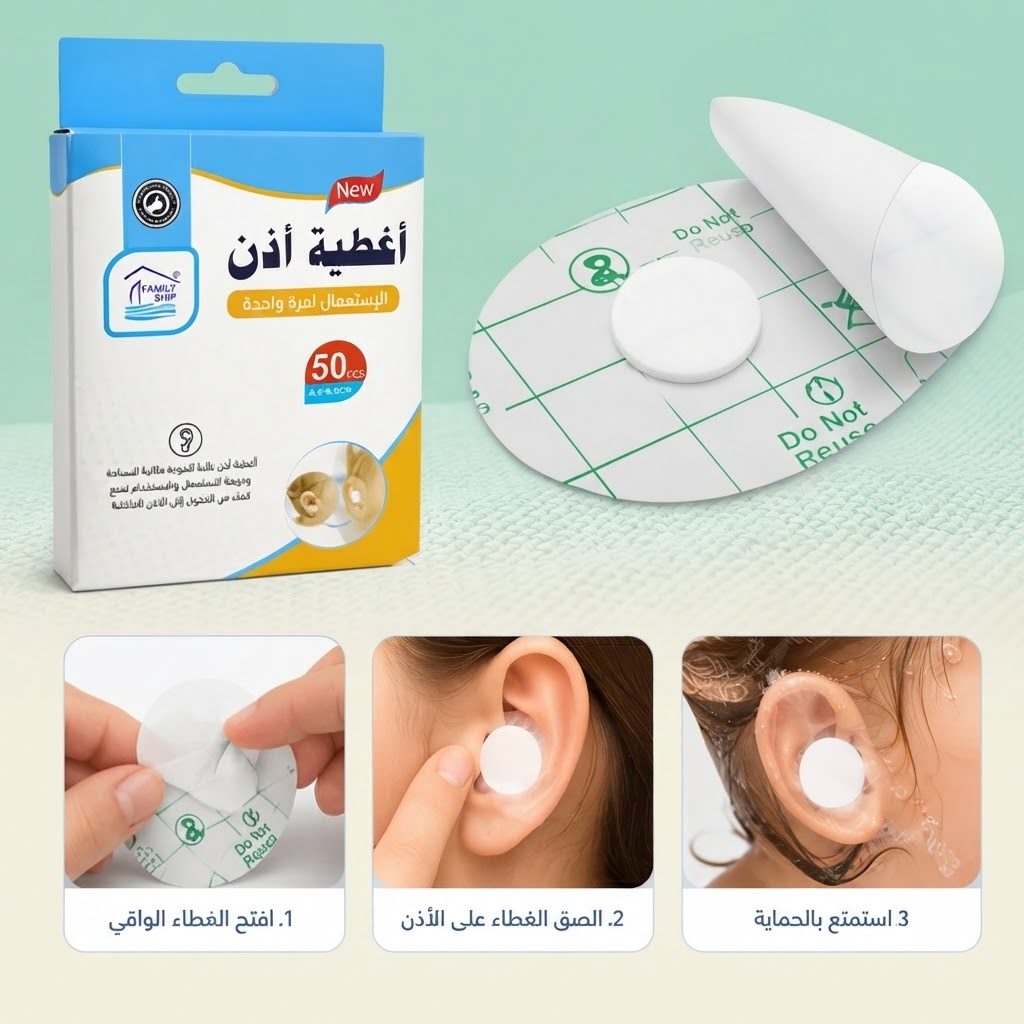 ملصقات حماية الأذن المقاومة للماء من "فاميلي شيب" (مجموعة من 50 قطعة) 3
