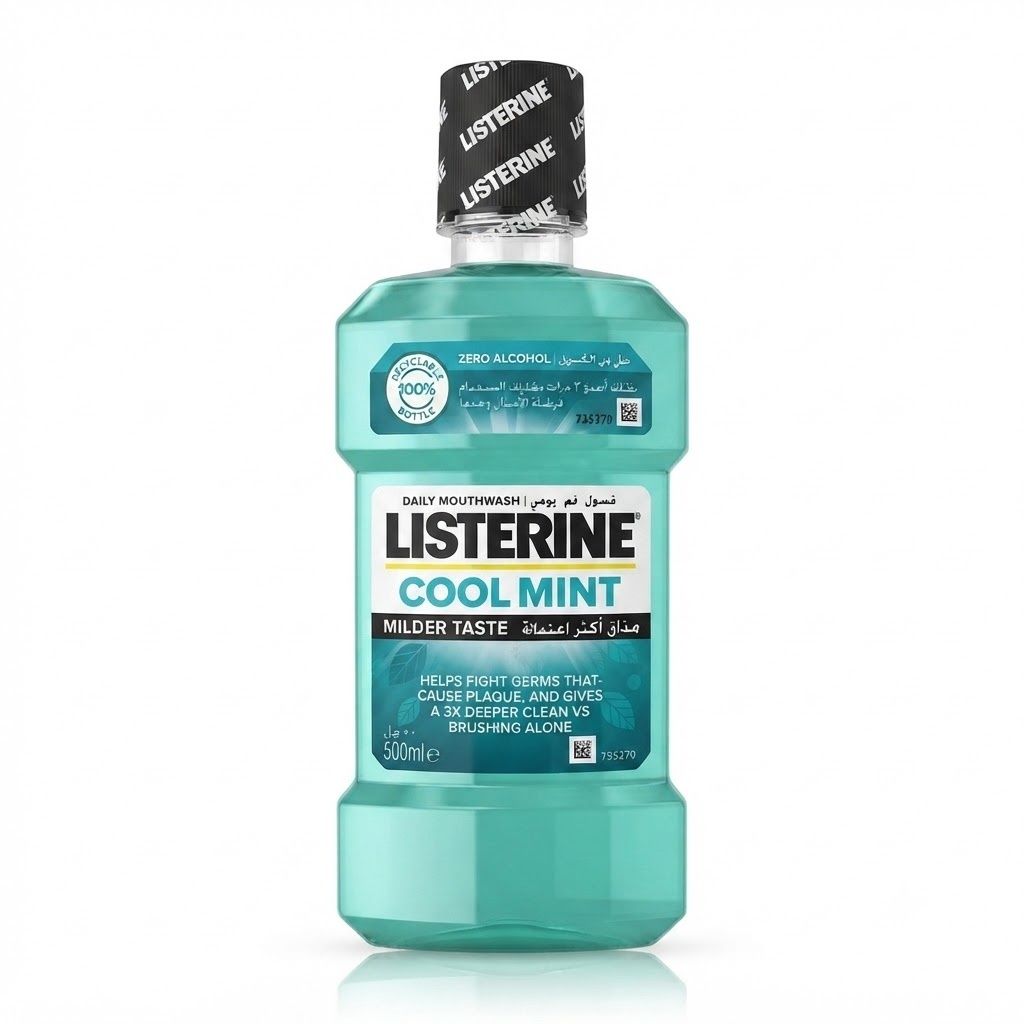 غسول فم بنكهة النعناع المنعش الألطف من Listerine – ٥٠٠ مل