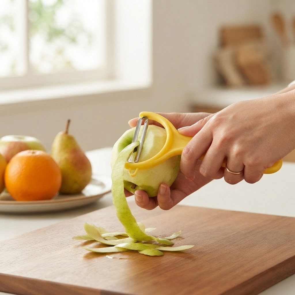 طقم مقشرات خضروات وفواكه متعددة الألوان بتصميم على شكل حرف Y (6 قطع) 3