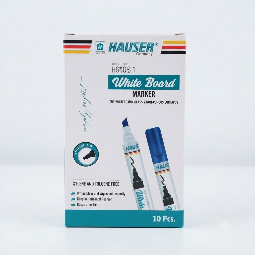 قلم سبورة بيضاء من هاوزر H6108C-1 (عبوة من 10 قطع)