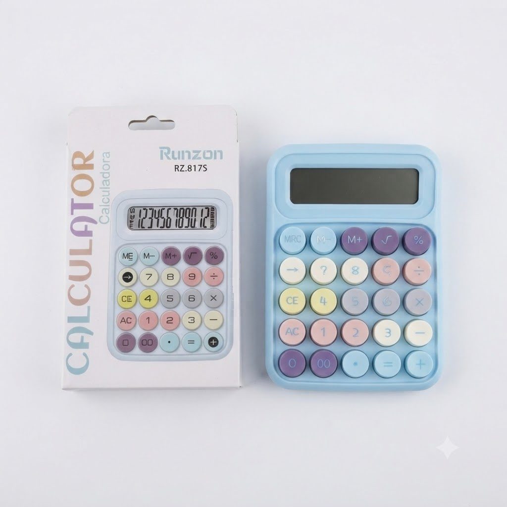 آلة حاسبة مكتبية من نوع Runzon RZ.817S Pastel ذات 12 رقمًا