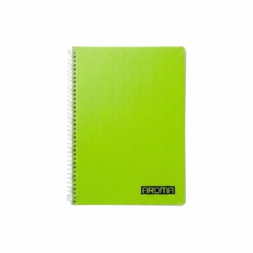 دفتر ملاحظات حلزوني من أروما A4 بأربعة أسطر - أخضر (A4PL-4L)