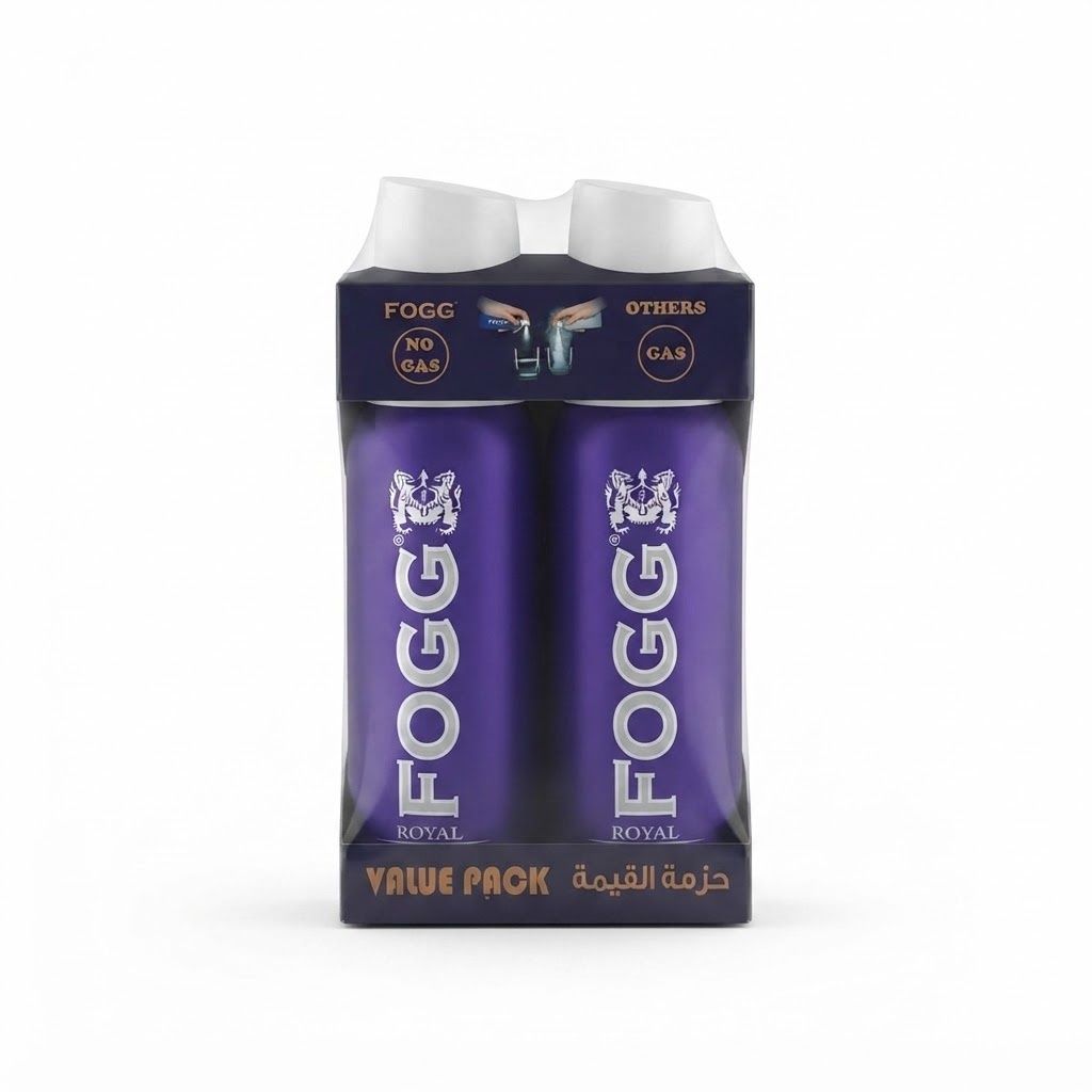 عبوة اقتصادية من بخاخ الجسم العطري FOGG Royal (2 × 120 مل)