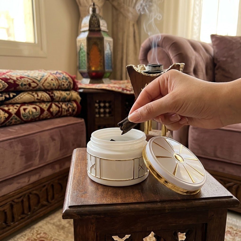 وعاء بخور زجاجي أبيض مزخرف مع غطاء (170 مل) 3