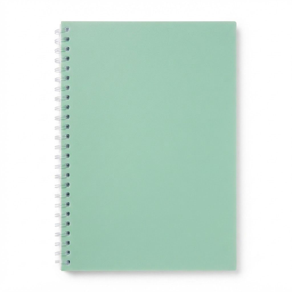 دفتر ملاحظات حلزوني من MSE Stationery PP (100 ورقة، لون أخضر نعناعي)