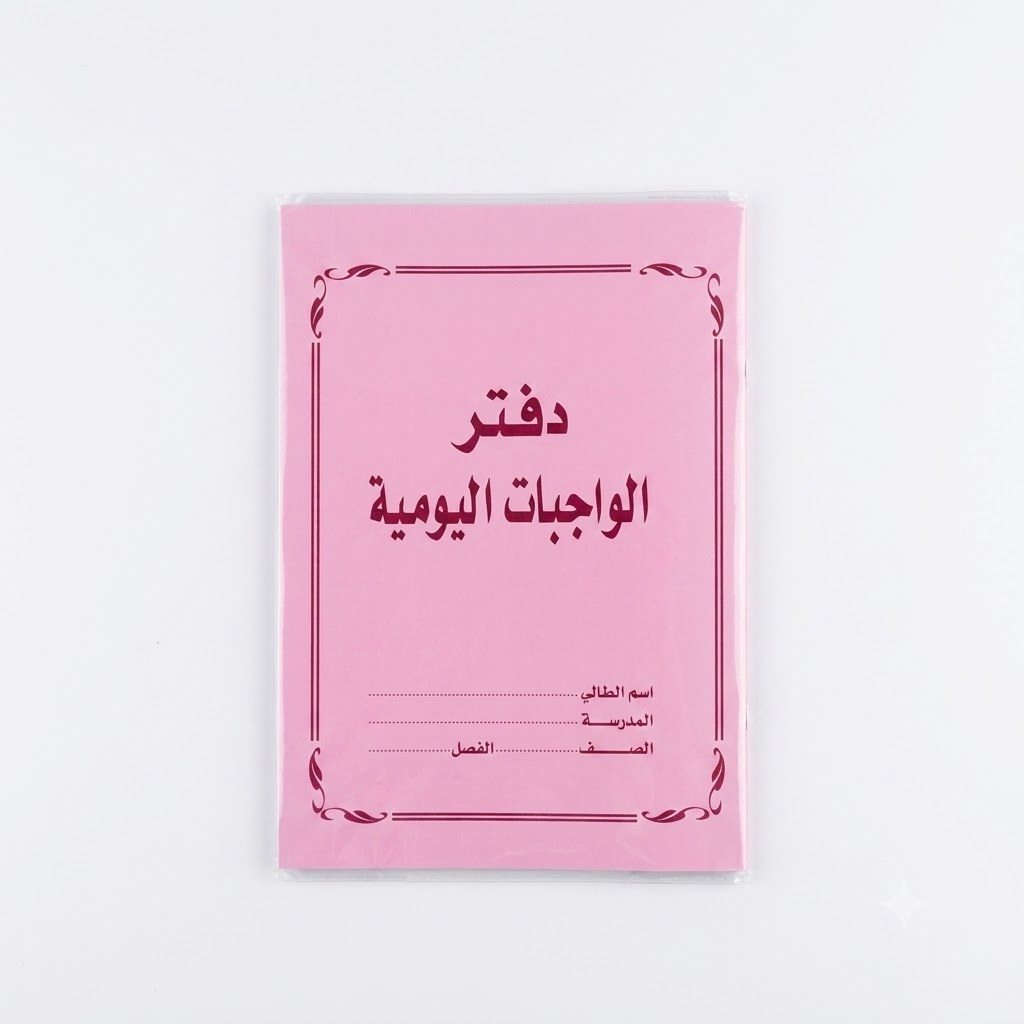 دفتر الواجبات المدرسية اليومية باللغة العربية