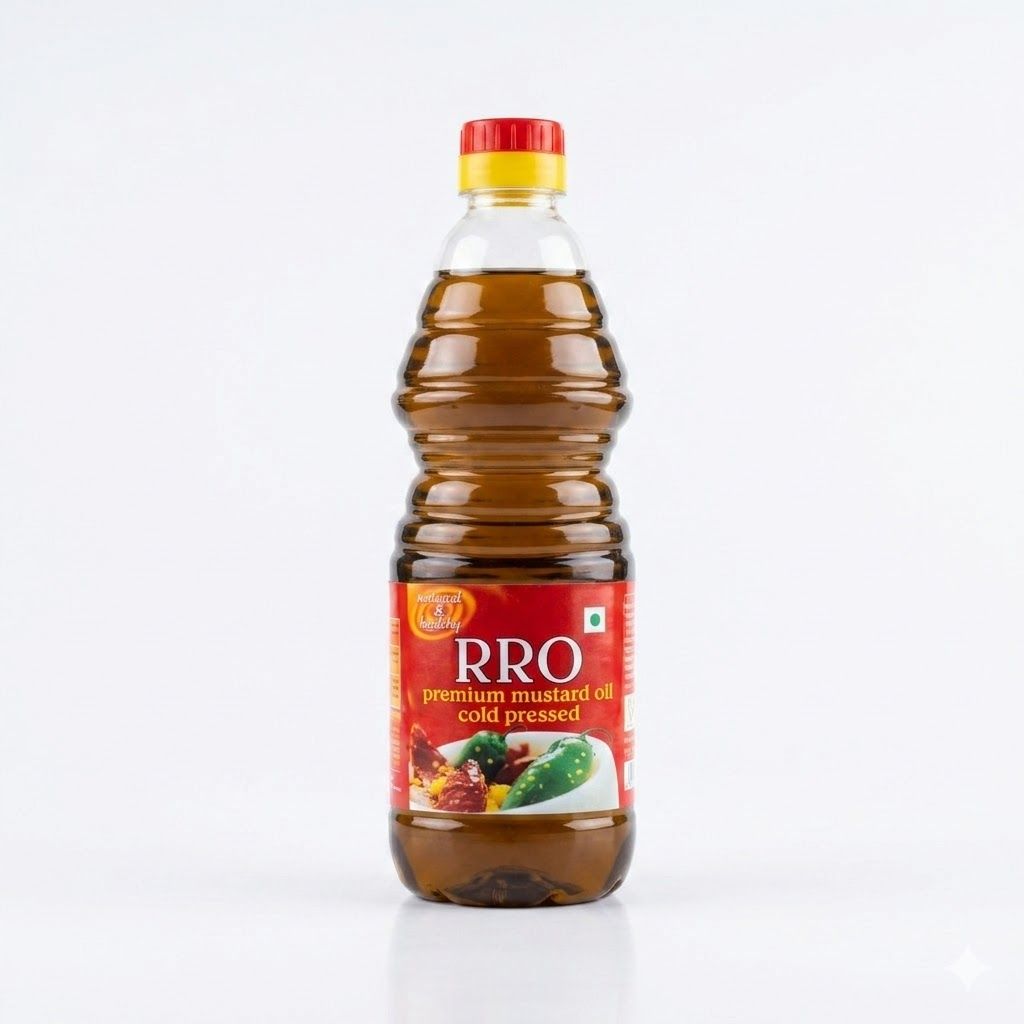 زيت الخردل الممتاز المعصور على البارد من RRO، 500 مل