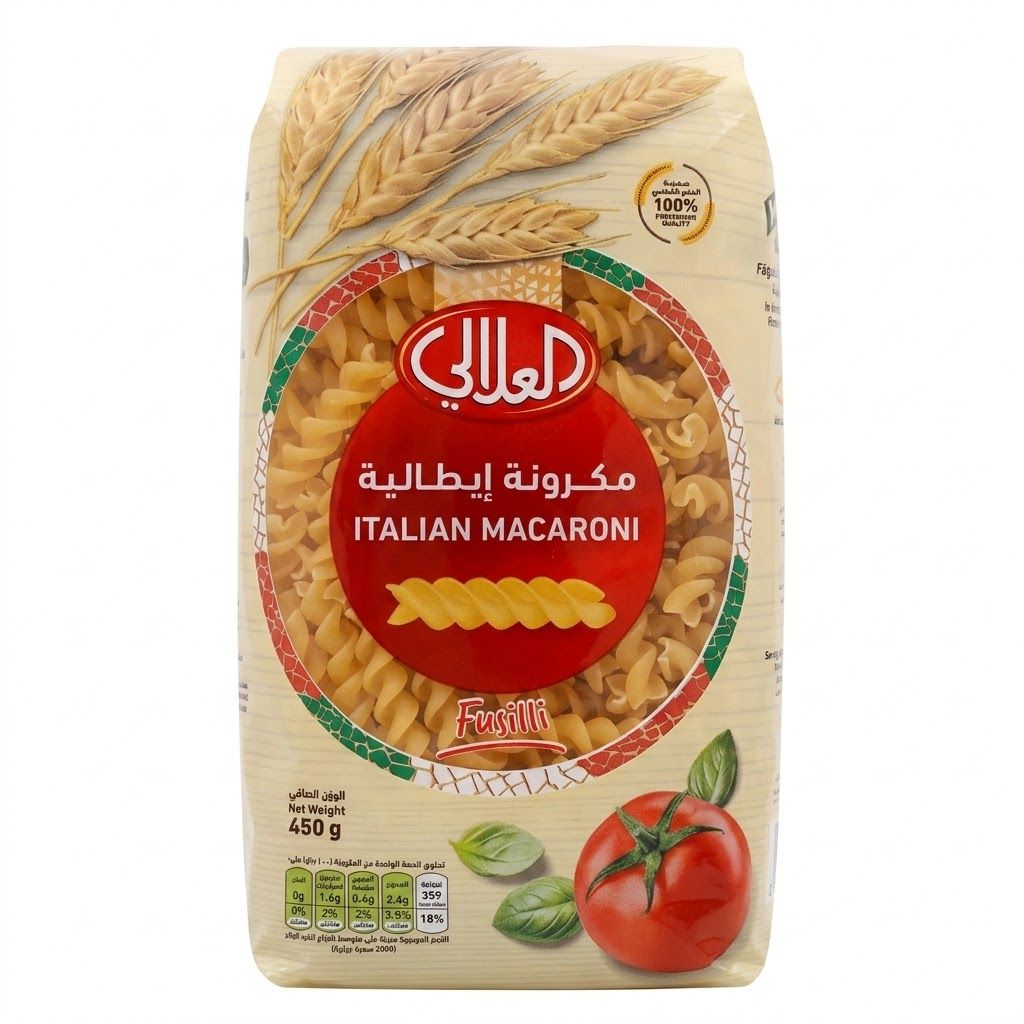 فوسيلي إيطالية من العلالي - معكرونة حلزونية فاخرة | 450 غرام | 100% سميد دوروم صلب