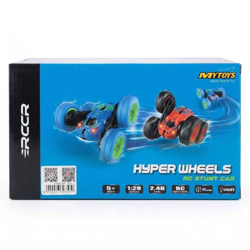 سيارة MYTOYS "هايبر ويلز" للتحكم عن بعد بمقياس 1:28 بتردد 2.4 جيجا هرتز