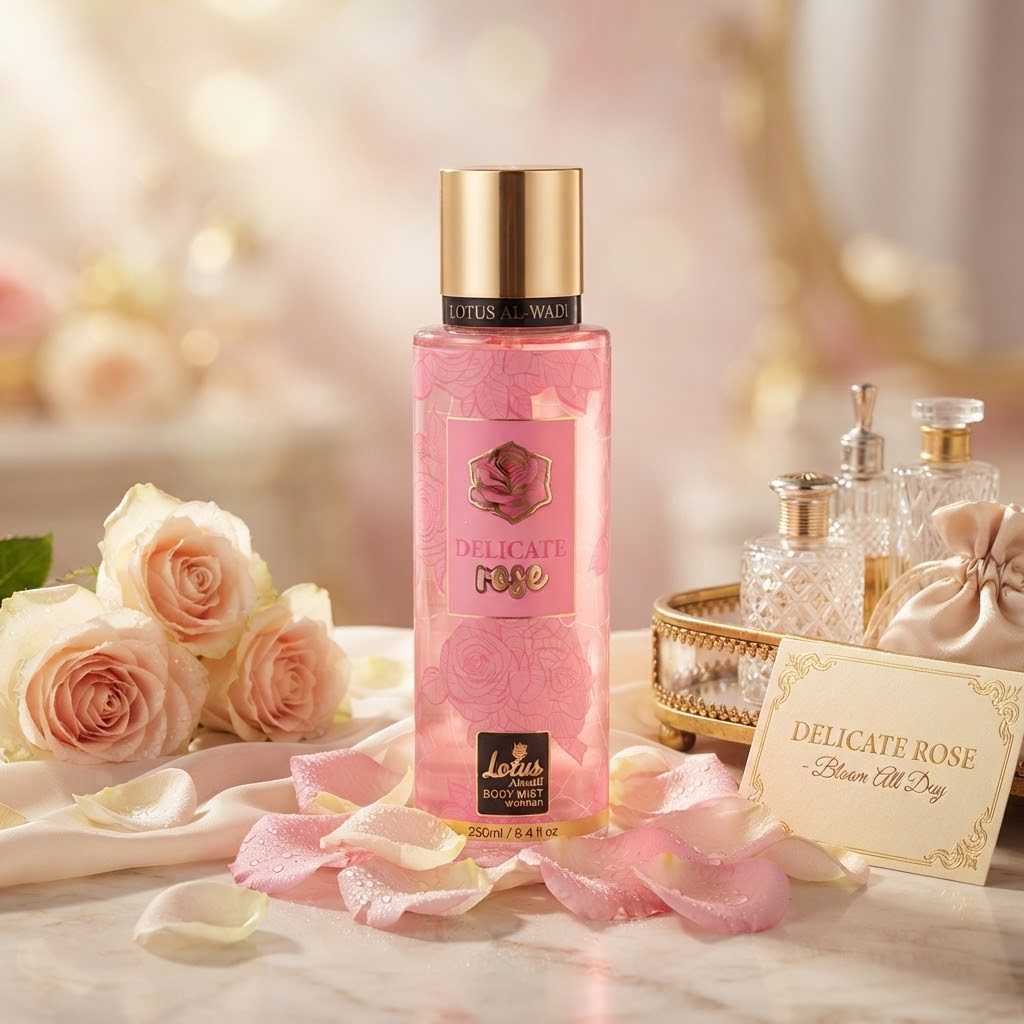 بخاخ الجسم "ديليكيت روز" (Delicate Rose) من "لوتس الوادي" للنساء - 250 مل 2