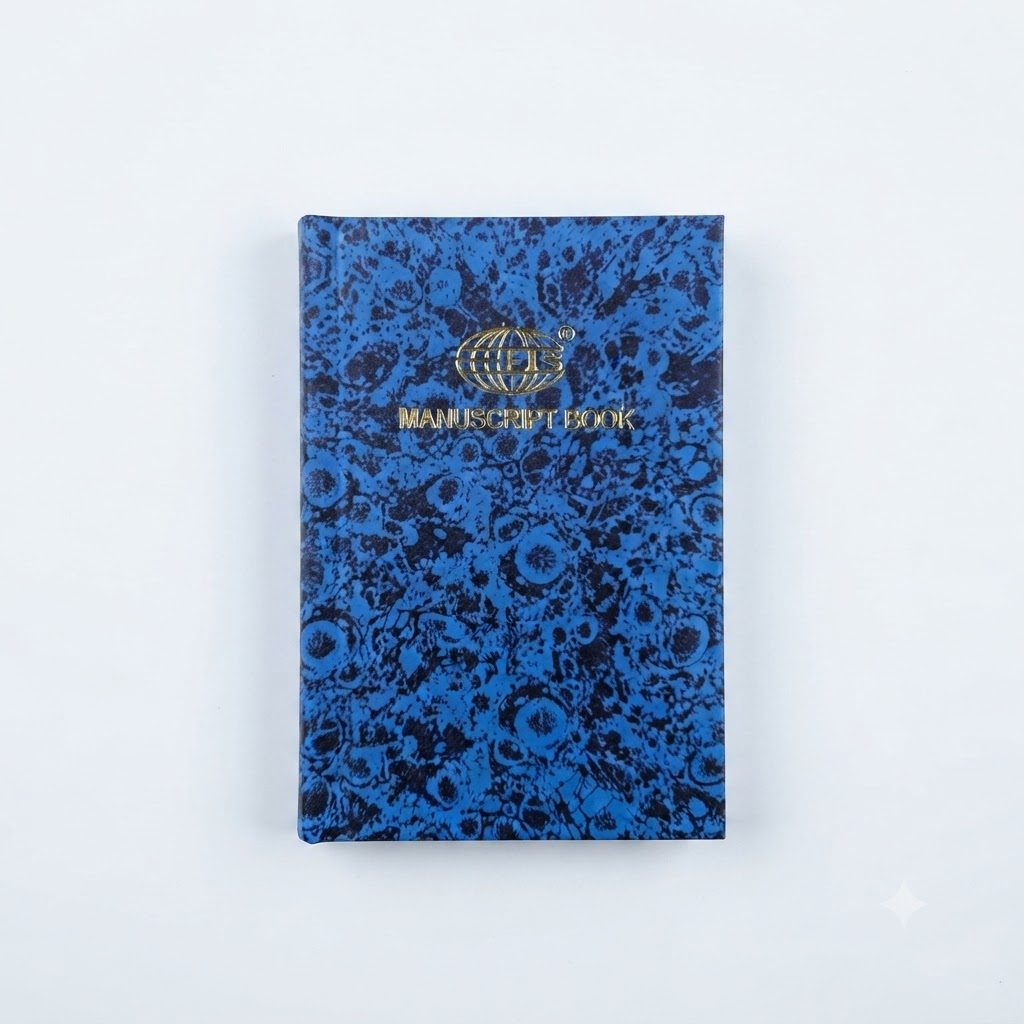دفتر ملاحظات FIS Marble / دفتر ملاحظات صغير بغلاف مقوى - مقاس A7، مسطر بربعين، أزرق