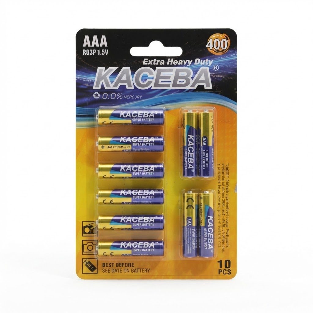 بطاريات KACEBA فائقة التحمل من فئة AAA (عبوة من 10 قطع)