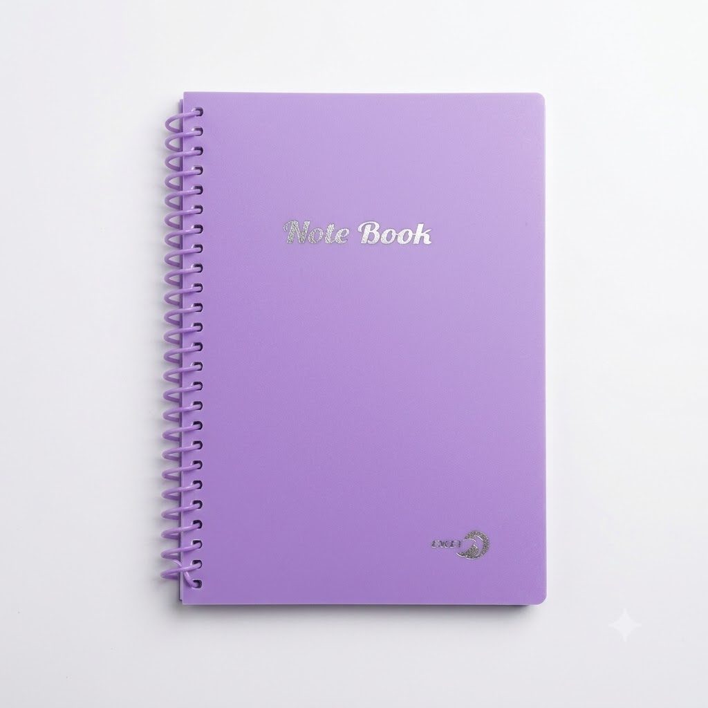 Atket A4-10SQ Square Ruled Spiral Notebook - Purple