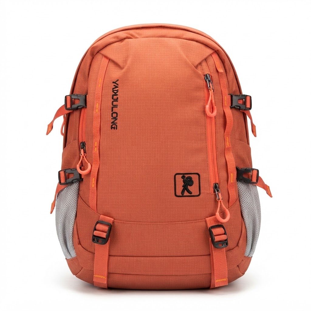 حقيبة ظهر كاجوال بلون برتقالي صدئ من Outdoor Explorer