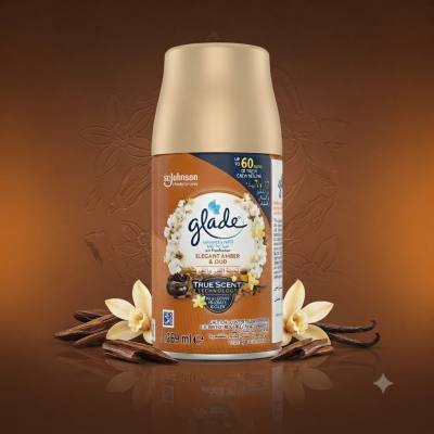 عبوة إعادة تعبئة معطر جو جليد الأوتوماتيكي - العنبر الأنيق والعود (269 مل)