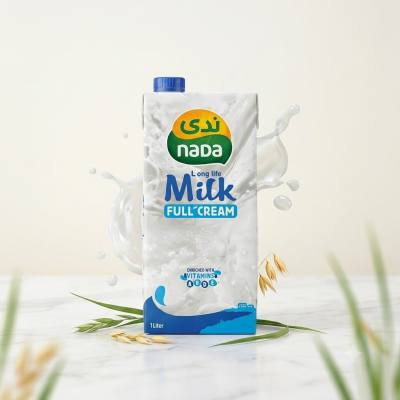 حليب ندى كامل الدسم طويل الأجل، 1 لتر