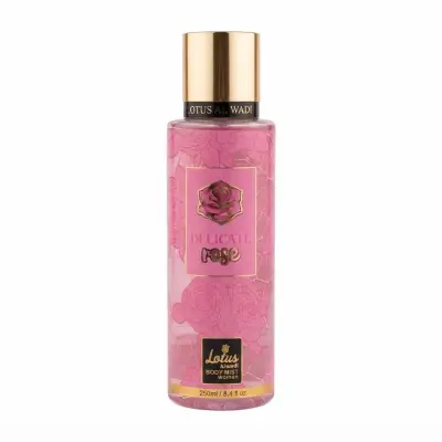بخاخ الجسم "ديليكيت روز" (Delicate Rose) من "لوتس الوادي" للنساء - 250 مل