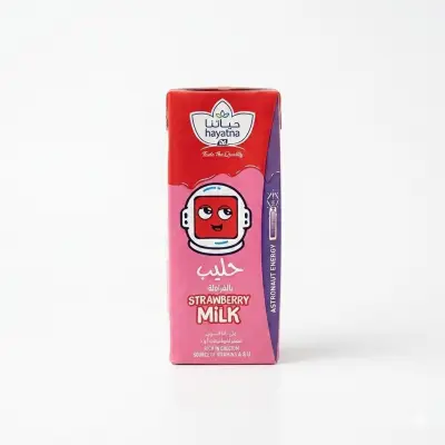حليب حياة قليل الدسم بنكهة الفراولة (180 مل)