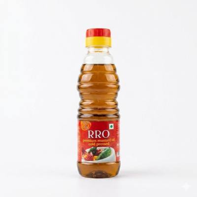 زيت الخردل الممتاز المعصور على البارد من RRO، 200 مل