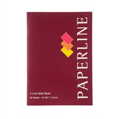 دفتر ملاحظات PAPERLINE مقاس A4، مسطر (4 أسطر) - 80 ورقة