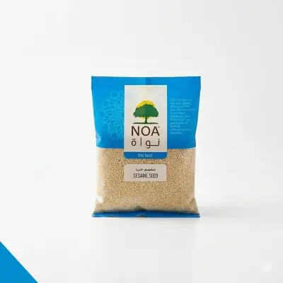 بذور السمسم الممتازة من NOA - بذور كاملة نيئة طبيعية 100% للخبز والتزيين والطهي وإضفاء نكهة مميزة على أطباق الشرق الأوسط وآسيا
