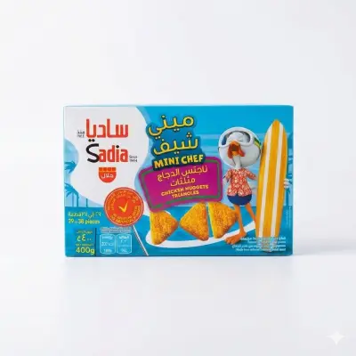 قطع دجاج ميني شيف المجمدة على شكل مثلثات | 400 غرام، حلال، مناسبة للأطفال