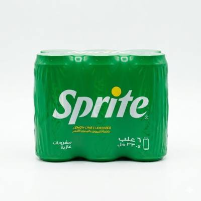 مشروب سبرايت الغازي بنكهة الليمون والليمون الأخضر، عبوة من 6 قطع × 330 مل