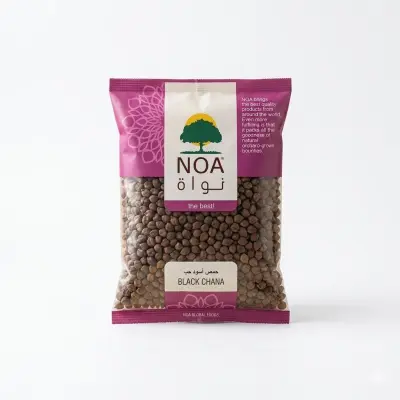 حمص أسود فاخر من NOA - حمص أسود كامل طبيعي 100% لطهي الأطعمة الغنية بالبروتين، والكاري التقليدي، والشوربات الشهية، والسلطات الصحية.