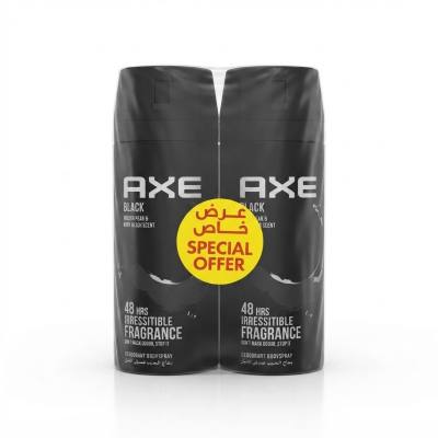 بخاخ مزيل العرق للجسم من أكس بلاك - عبوة مزدوجة - 2 × 150 مل