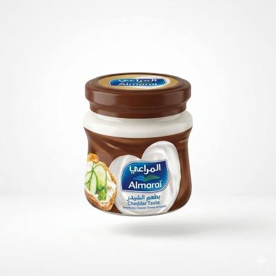 جبنة المراعي الذهبية القابلة للدهن بنكهة الشيدر - كريمية ولذيذة - عبوة 120 غرام