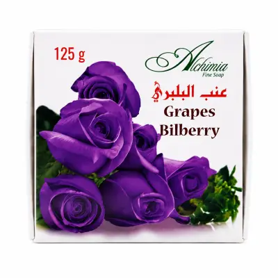صابون ألكيميا الفاخر - عنب وتوت بري، 125 غرام