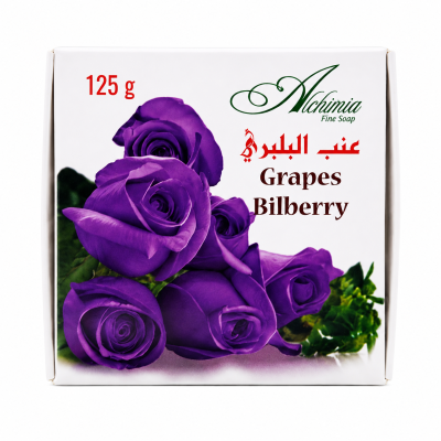 صابون ألكيميا الفاخر - عنب وتوت بري، 125 غرام