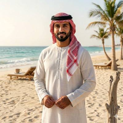 شماغ جنيف ليونز الأحمر الفاخر - غترة بنقوش تقليدية مع تطريز