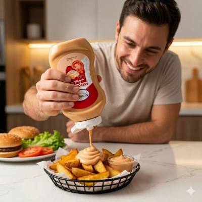 مايونيز أمريكي طازج - مزيج كريمي من الطماطم والمايونيز، 500 مل