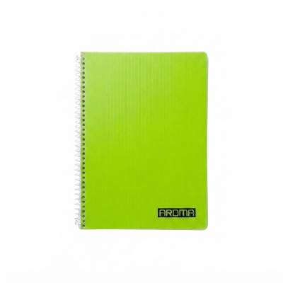 دفتر ملاحظات حلزوني من أروما A4 بأربعة أسطر - أخضر (A4PL-4L)