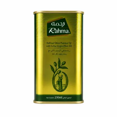 مزيج رحمة الفاخر للطهي من زيت ثفل الزيتون المكرر مع زيت الزيتون البكر الممتاز – 230 مل