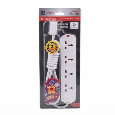 مقبس تمديد سيروكو رباعي الاتجاهات بطول 2 متر (موديل UK904S)
