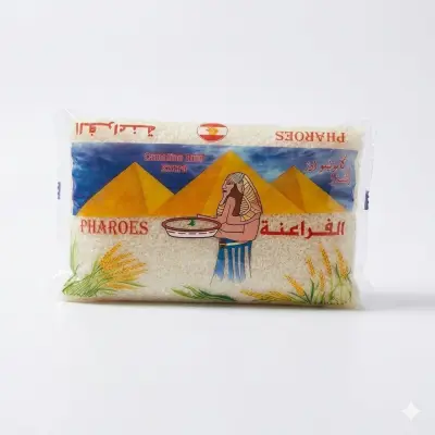 أرز فاروس كامولينو إكسترا – أرز مصري فاخر قصير الحبة، 2 كجم
