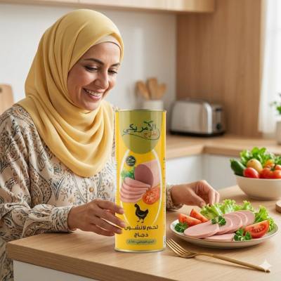 لحم دجاج أمريكي طازج - 850 غرام من اللحوم المعلبة الحلال الممتازة
