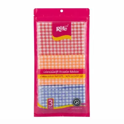 عبوة مناشف تنظيف متعددة الاستخدامات من "رايت" (Rite) - 3 قطع