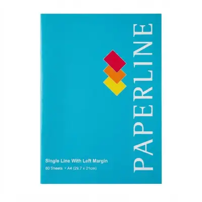 دفتر ملاحظات PAPERLINE بغلاف مرن مقاس A4 - 80 ورقة (مسطر بخطوط مفردة مع هامش أيسر)