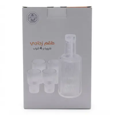 طقم زجاجي من السيف – إبريق واحد و4 أكواب